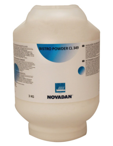 Novadan Bistro Powder CL 349, 3x3 kg Alusikekr med klor