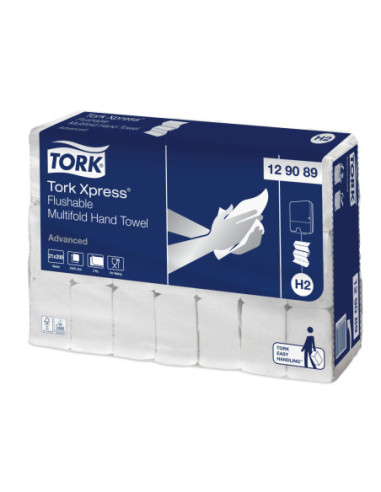 TORK Håndklædeark H2 2-lag Flush 4200stk Express Advanced