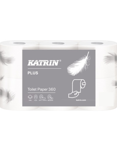Katrin Toiletpapir 2-lag 50,4 m Hvid Plus, 42 rl (181003)