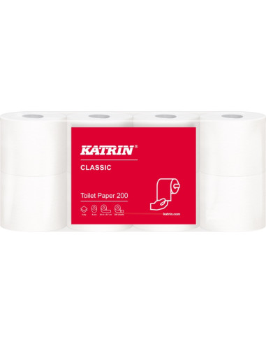 Katrin Toiletpapir 2-lag 25 m, Hvid Classic, 64 rl (181402)