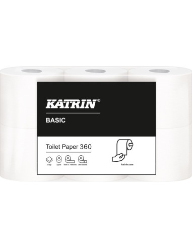 Katrin Toiletpapir 2-lag 51,2 m, Natur Basic, 42 rl (102930)