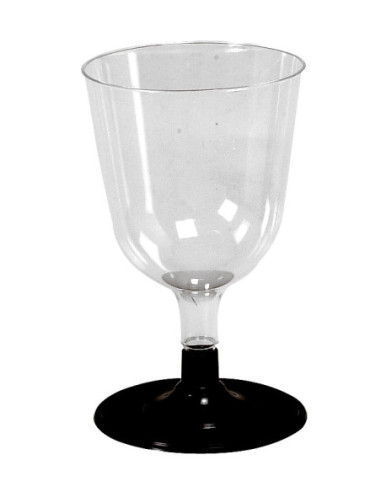 Hvidvinsglas på sort fod 10cl, 240 stk
