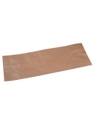 Bagerpose stor 160/80x450 mm, 500 st 50 gr ribbet brun