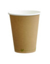 Kaffebæger 30 cl Ø90, Bio, 1000 stk Ø90 mm, grøn tekst, pap/PLA