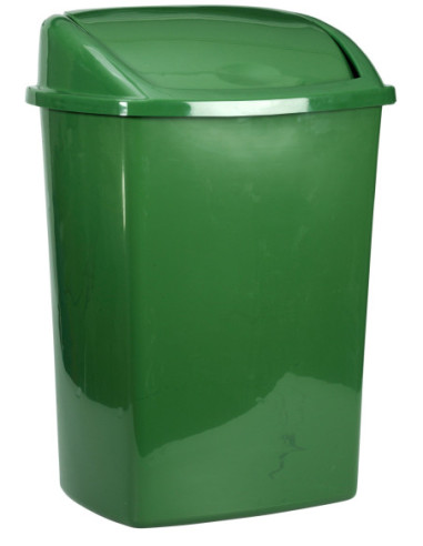 Affaldsspand 30x40x68 cm, 50 l, Grøn Plast med svinglåg