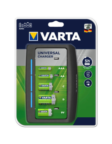 Batterilader Universal Varta Til AAA, AA, D og 9V hos CombiShop.dk