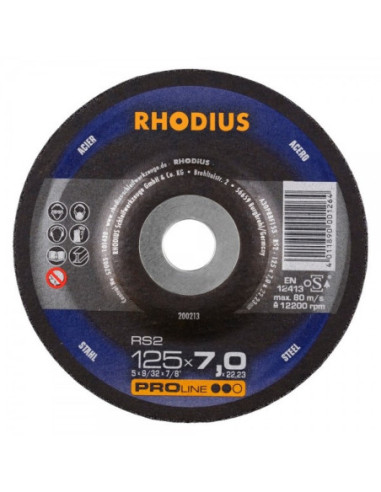 RHODIUS Skrubskive RS 2 Ø115 mm 7,0 x 22,23 mm (200184)