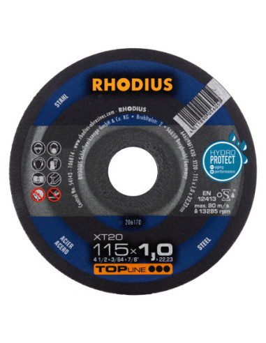 RHODIUS 125x1,5 mm skæreskive i XT 20 (206173)