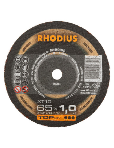 RHODIUS Skæreskiver XT 10 MINI 50 stk. Ø65x6 mm,0x1,0 mm