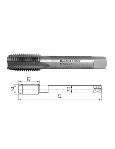 Baer STI TAP 8x1,0mm til gevind coils. (B3012)