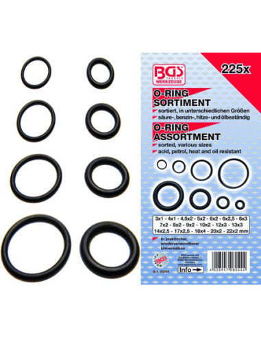 BGS O-ringssortiment 18-50mm. 285 dele (8105)