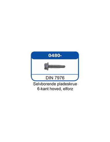 Selvborende pladeskrue 3,5x13 mm 50stk. DIN7976 (BC03803-50)
