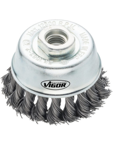 VIGOR Koprundbørste, snoet wire (V6801-65)