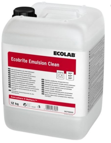Ecolab Ecobrite Emulsion Clean 12 kg Flydende Tøjvask (9075800)