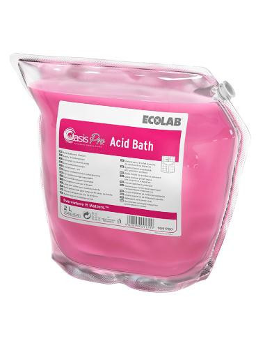 Ecolab Oasis Pro Acid Bath Pink 2x2 l Sur sanitetsrengøring