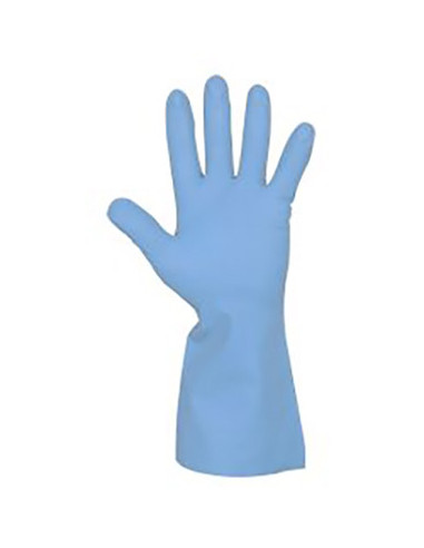 Handske Foodtech Latex Str.L, 12 par Blå med velourisering