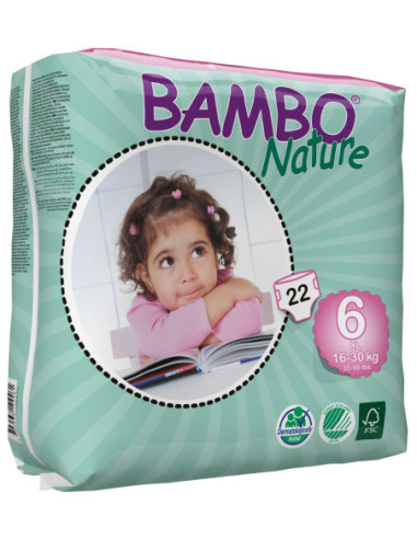 Bambo Ble Nature XL 16-30kg 6x22 stk Str 6